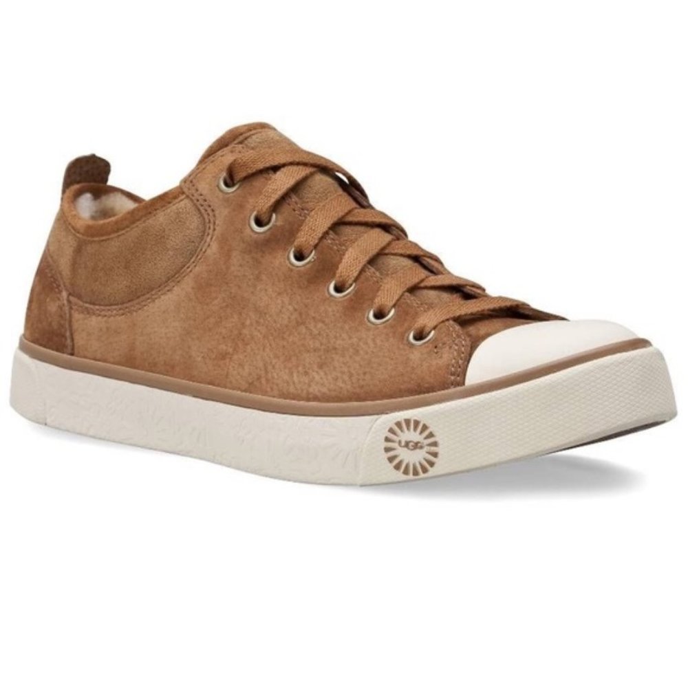 SoldUGG Evera Chestnut Suede Sheepskin Sneakers  6 - Picture 14 of 14
